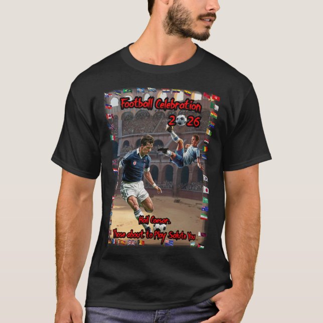 T-shirt Football Celebration 2026 on a Black (Devant)