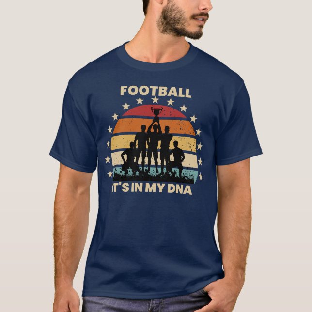 T-shirt Football c'est dans mon ADN, football drôle (Devant)