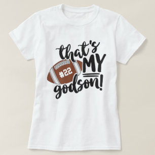 T-shirt Football C'est mon Godson Numéro Jour du jeu