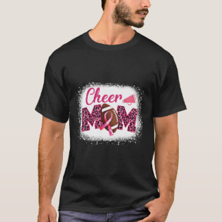 T-shirt Football Cheer Maman K-Leopard Cancer du sein Déce