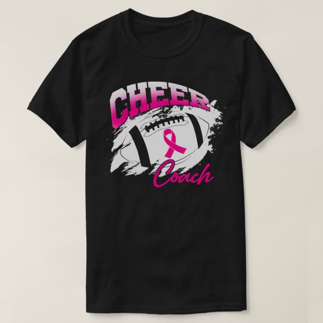 T-shirt Football Coach rose Ruban Cancer du sein Awa (Design devant)