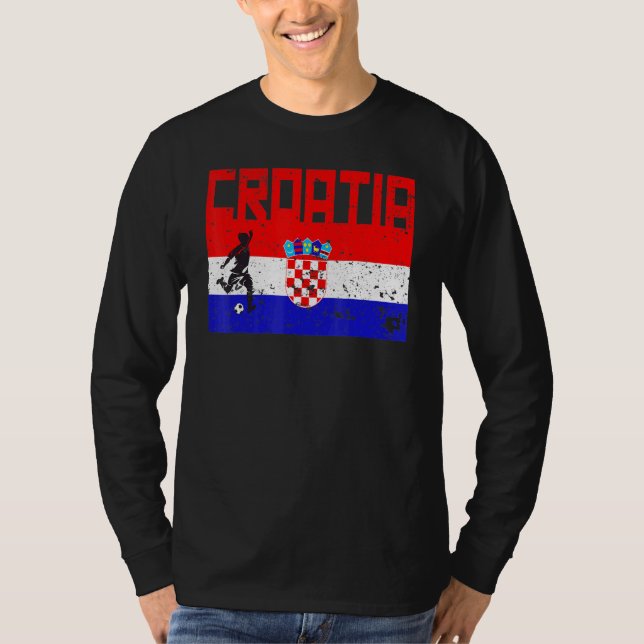 T-shirt Football Croatie Fan Jersey Drapeau de football Za (Devant)
