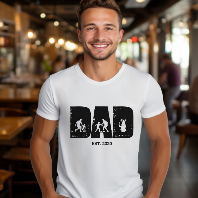 T-shirt Football DAD et Child EST. Cadeau personnalisé (Créateur téléchargé)