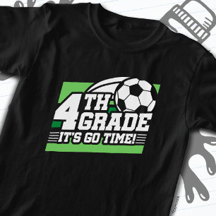 T-shirt Football de 4e année Premier jour Retour à l'école