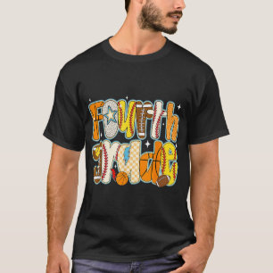 T-shirt Football de baseball de 4e année