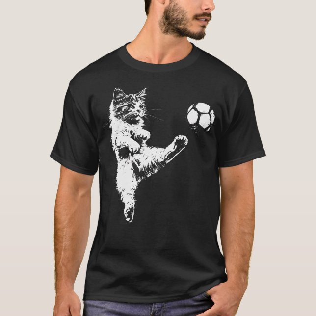 T-shirt Football de Chat Drôle (Devant)