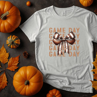T-shirt Football de jour de match avec un nœud mignon