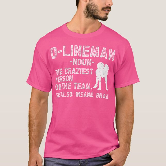 T-shirt Football de ligne offensif de définition O-Lineman (Devant)