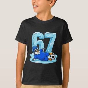 T-shirt Football de pingouin 67 Toboggan de glace Drôle de
