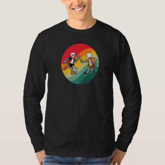 T-shirt Football de squelette Soccer de squelette Hallow
