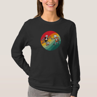 T-shirt Football de squelette Soccer de squelette Hallow