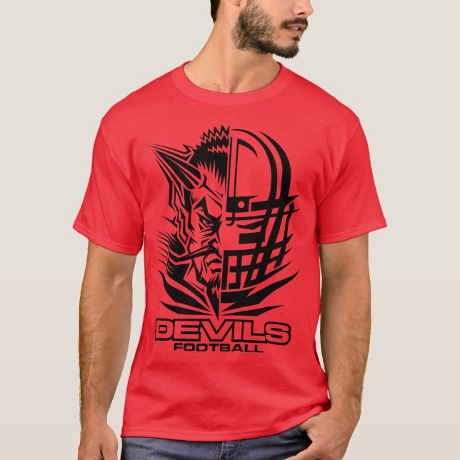 T-SHIRT FOOTBALL DES DIABLES (Devant)