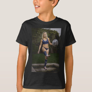 T-shirt Football Drapeau Américain Rouge Blanc Bleu 4 Juil