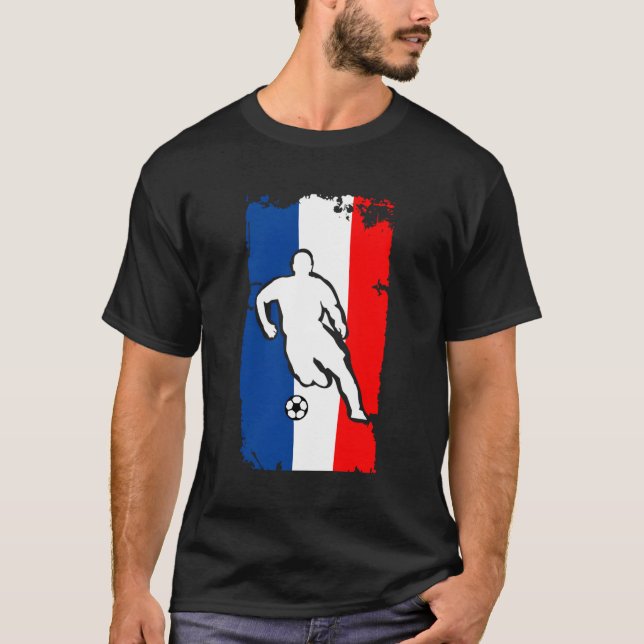 T-shirt Football du Drapeau français de France de Jersey (Devant)