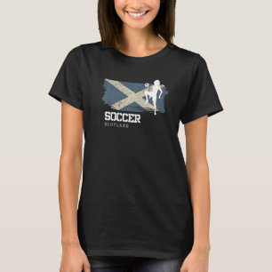 T-shirt Football Écossais Drapeau Football Femme Football 