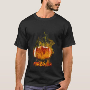 T-shirt Football en flammes enflammé