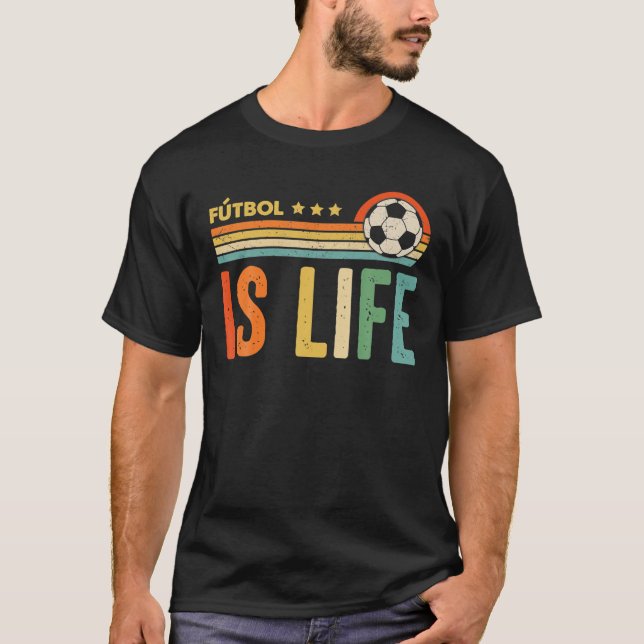 T-shirt Football Est Vie Football Amoureux Football Soccer (Devant)