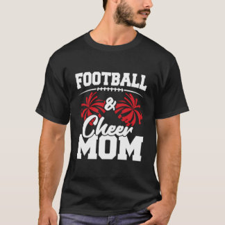 T-shirt Football Et Cheer Mom - Sport Lycée - Chee