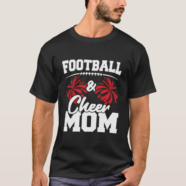 T-shirt Football Et Cheer Mom - Sport Lycée - Chee (Devant)