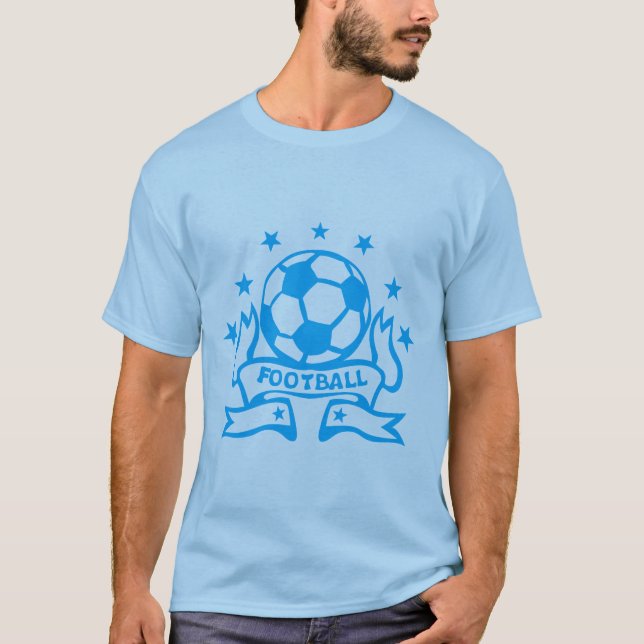 T-shirt football fanion logo banderole ballon 702 (Devant)