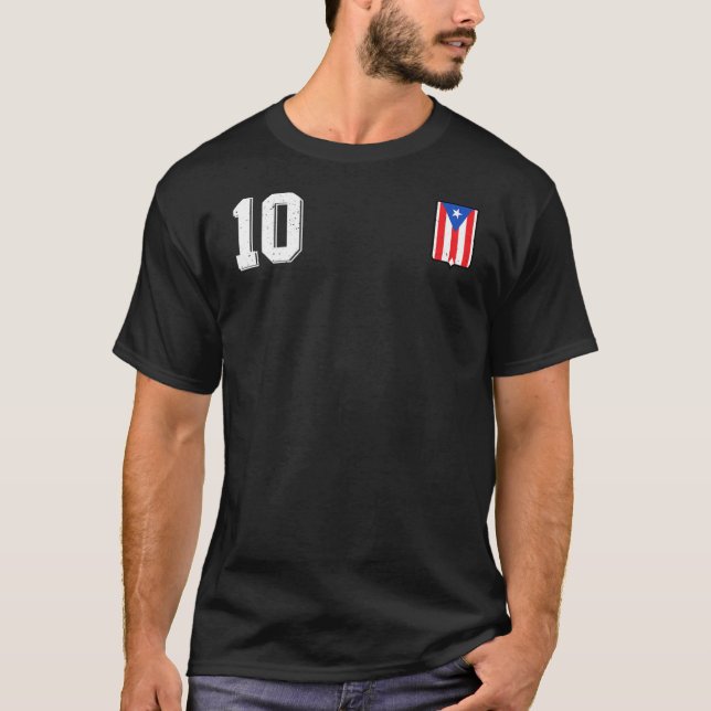 T-shirt Football Football de la Camiseta de Porto Rico (Devant)