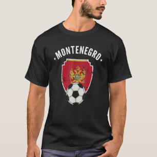 T-shirt Football Football drapeau monténégrin Fierté monté