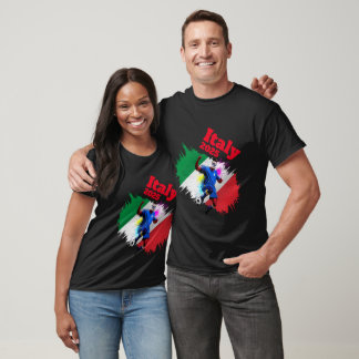 T-shirt Football Football Objectif Célébration Italie Drap