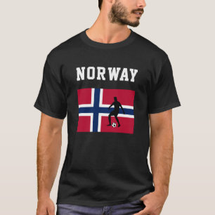 T-shirt Football Football Sport Fan Norvège Drapeau norvég