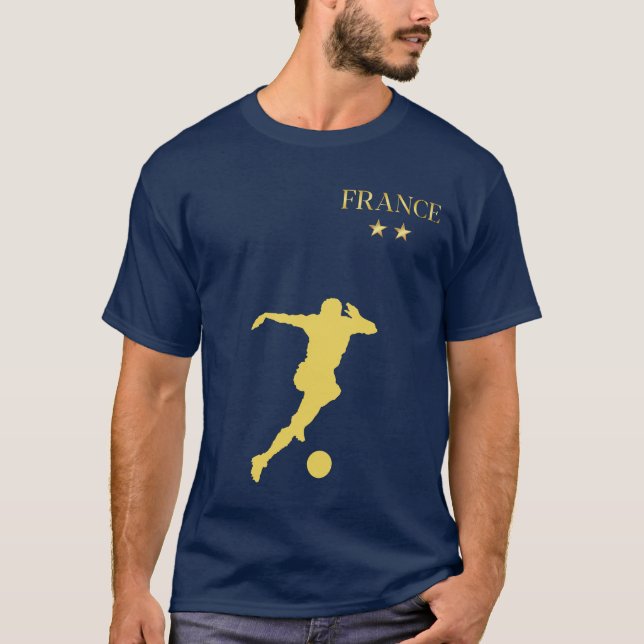 T-shirt Football France - Nom et numéro personnalisés (Devant)
