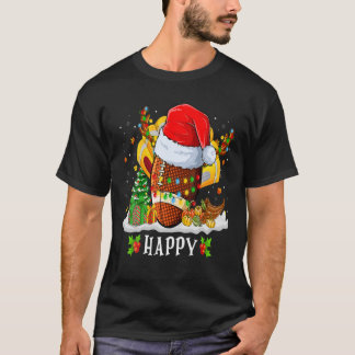 T-shirt Football Halloween Saison d'automne Noël Happy Hal