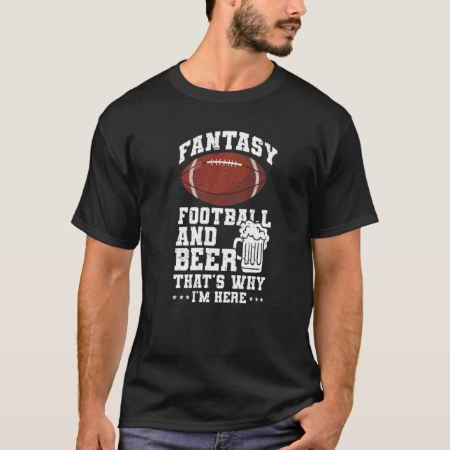 T-shirt Football Imaginaire Football Et Bière Brouillon Lé (Devant)