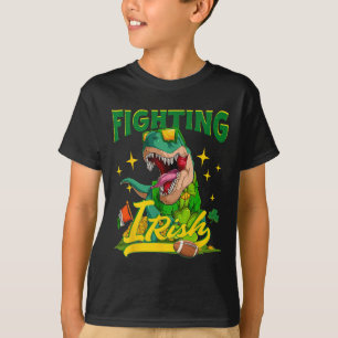 T-shirt Football Irlandais Vintage Dinosaure Pour Enfants