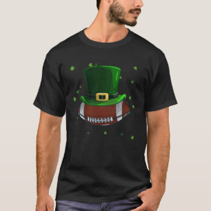 T-shirt Football Jour de la Saint Patrick Leprechaun Shamr