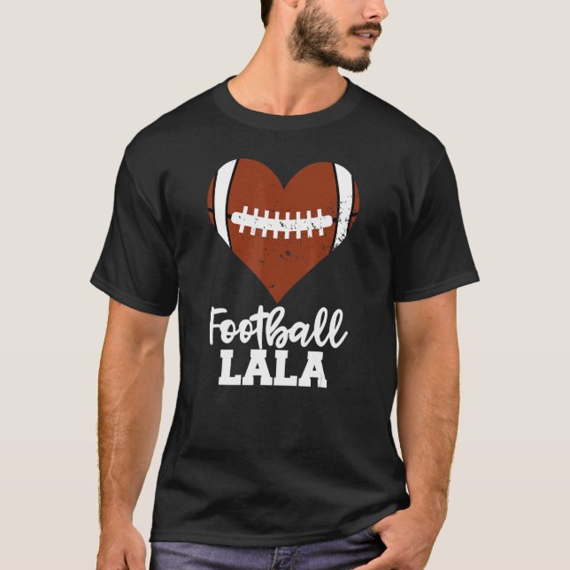 T-shirt Football LaLa Football Heart Grandma La La (Devant)