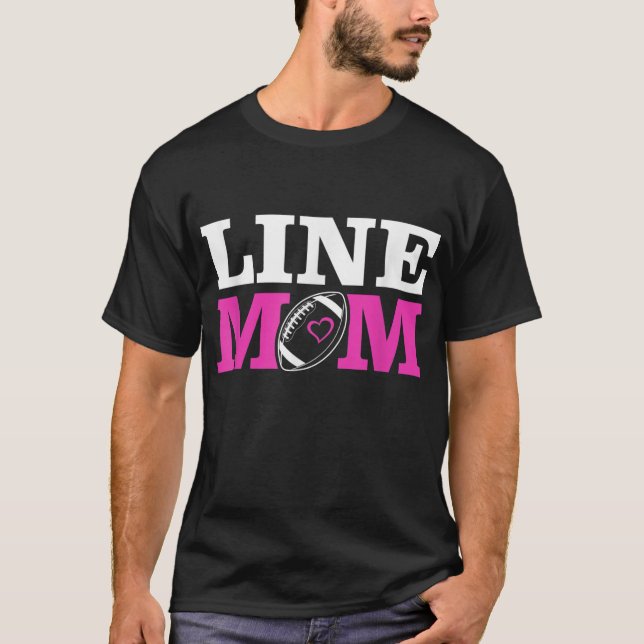 T-shirt Football Lineman Maman Line Maman (Devant)