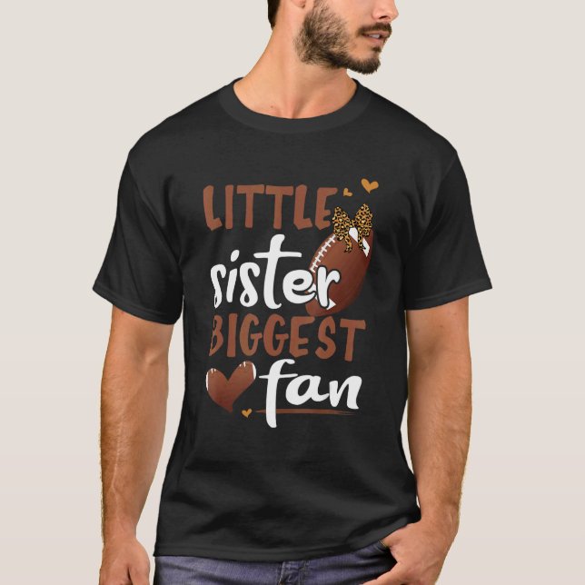 T-shirt Football Little Sister Biggest Fan Sister Player S (Devant)