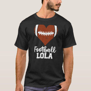 T-shirt Football Lola Football Heart Grandma Lola