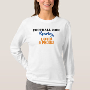T-shirt Football Maman Blue Orange Numéro