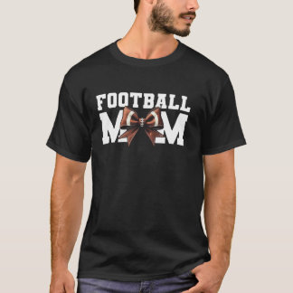 T-shirt Football Maman Cute Coquette Bow Football Mama Fem