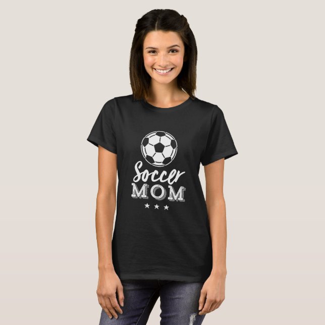 T-shirt Football Maman Fier Mère Mère Joueuse de Football  (Devant entier)