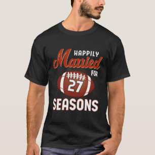T-shirt Football Mariage de 27 ans marié