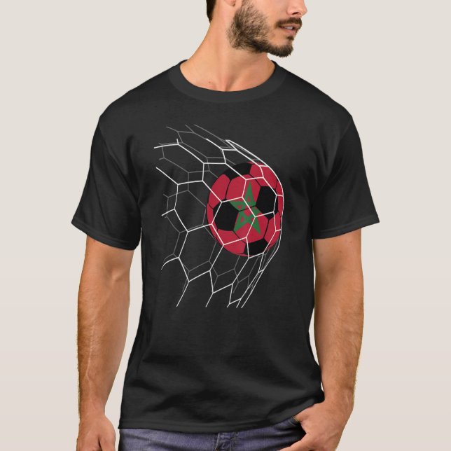 T-shirt Football Maroc Drapeau (Devant)