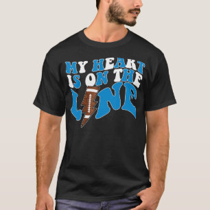 T-shirt Football Mon Coeur Est En Ligne L'Offensive Linema