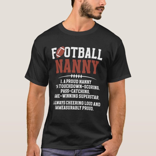 T-shirt Football Nanny Definition Nanny of A Football Play (Devant)
