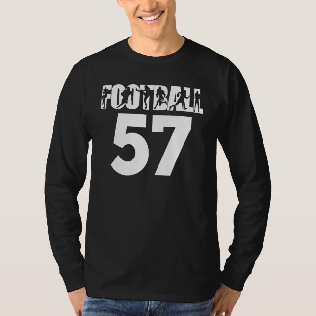 T-shirt Football Number 57 My Favorite Football Players Nu (Devant)