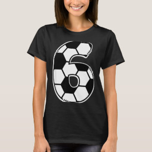 T-shirt Football Numéro 6 Enfants Anniversaire Football Ma