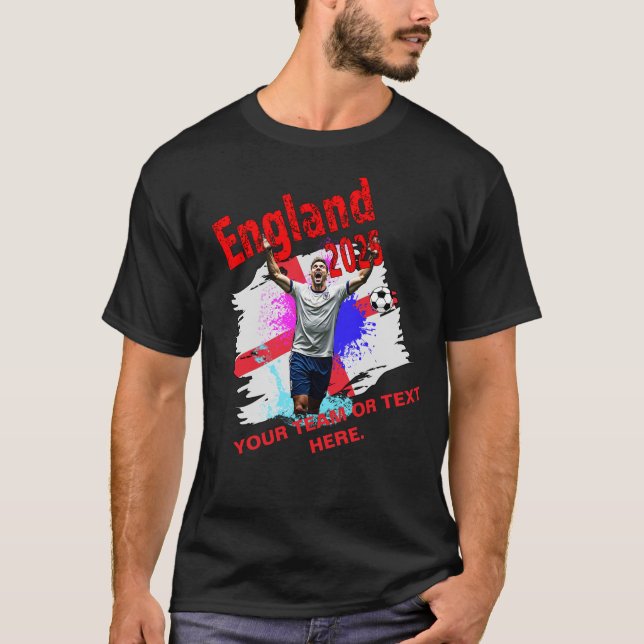 T-shirt Football Objectif Célébration Angleterre Drapeau 2 (Devant)