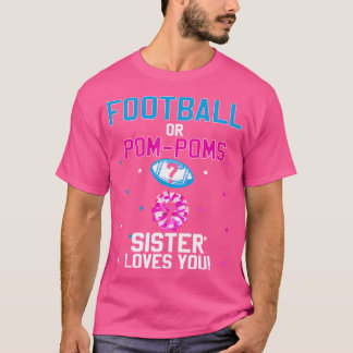 T-shirt Football Ou Pom Poms Pom-pom girl Soeur Vous Aime
