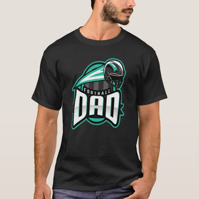 T-shirt Football Papa Entraîneur Papa Football Papa (Devant)