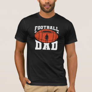 T-shirt Football Papa Retro Texte Design-Orange et gris T-